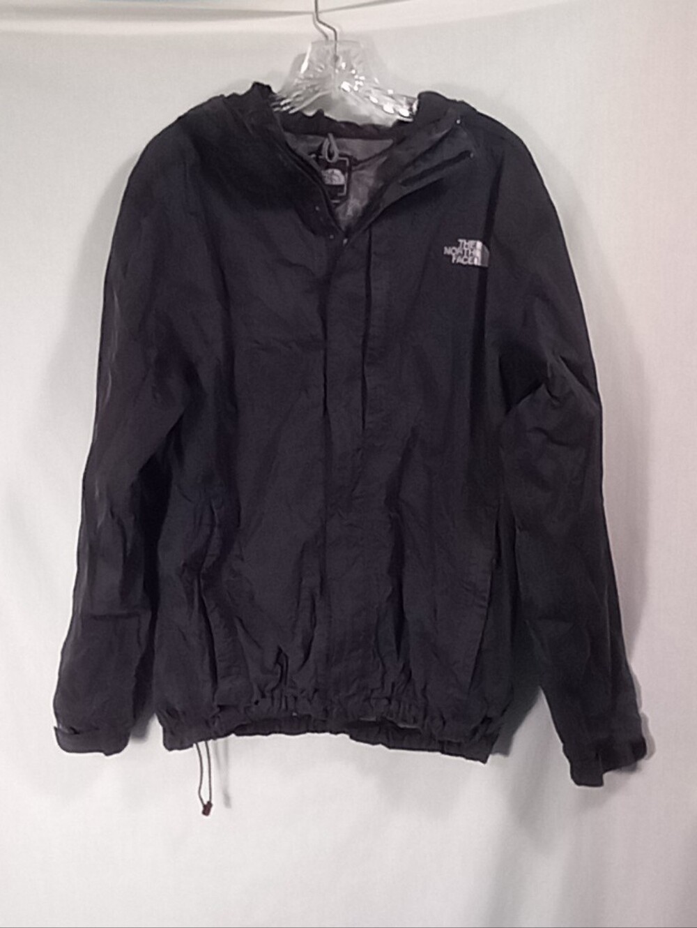The North Face Men's Black Hyvent Hooded Windbreaker Jacket Size L